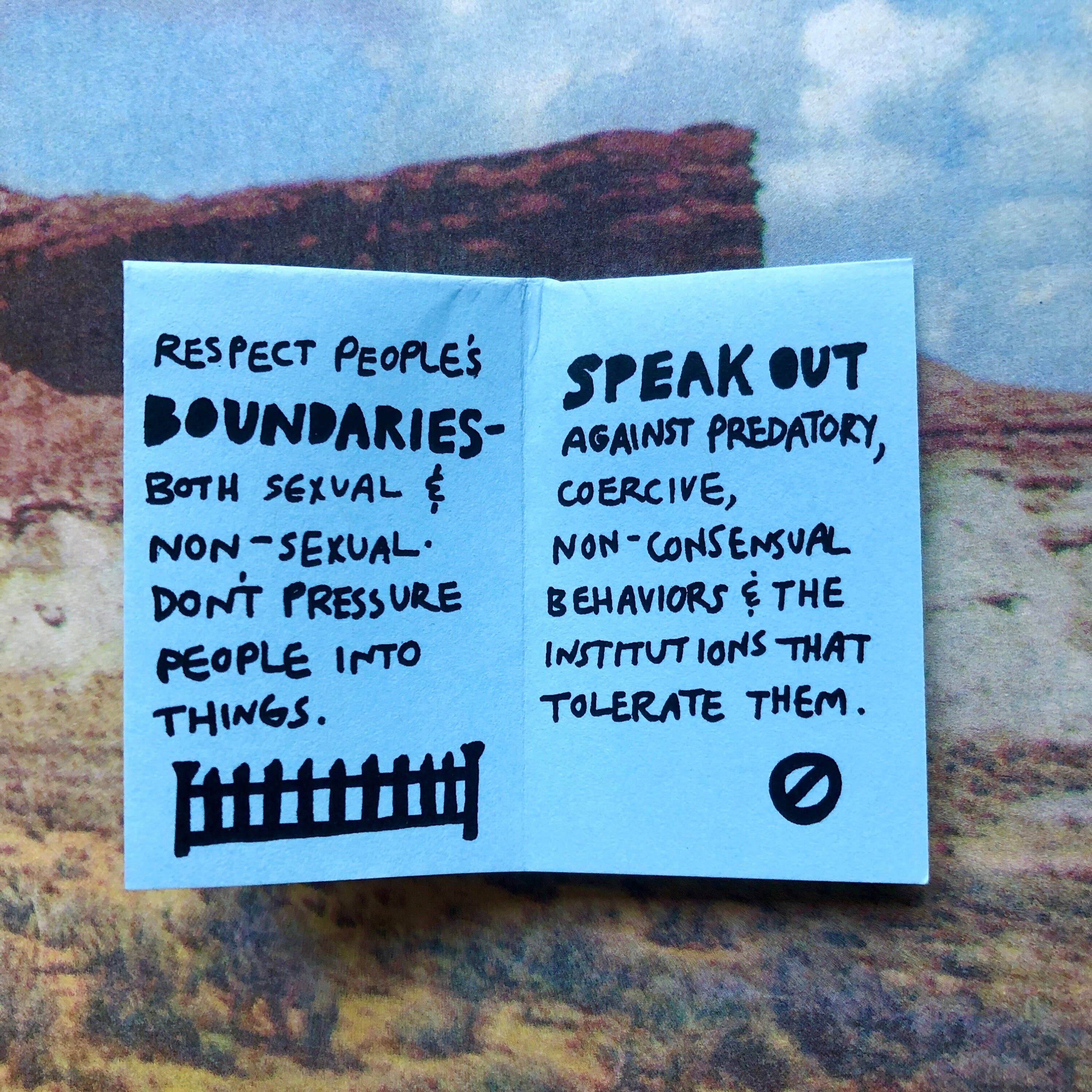 How To Build A Culture Of Consent Zine | Feminist Sex Education Tiny Zine Booklet