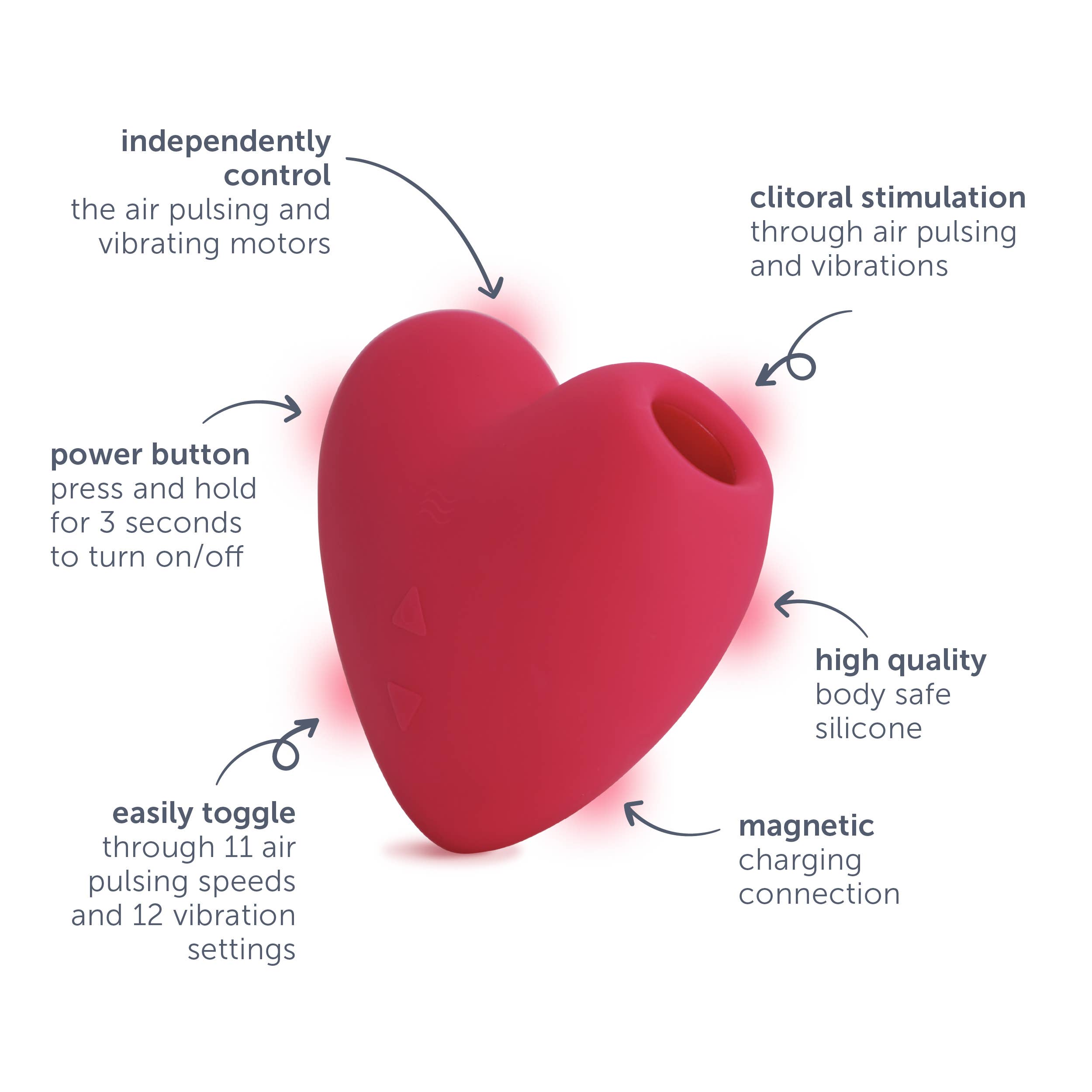 PlusOne® Heart Throb Air Pulsing Vibe