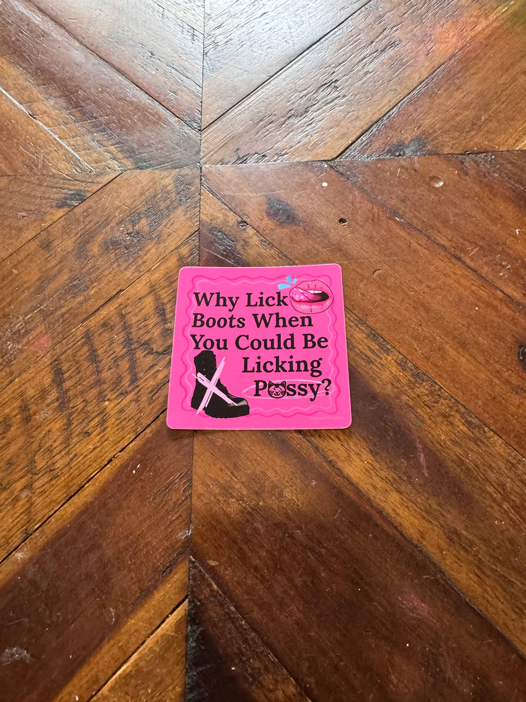 Why Lick Boots When You Could Lick 😸 Sticker