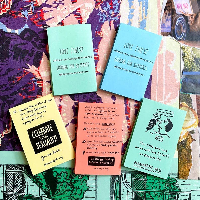 Pleasure & Desire Zine Bundle | Sex-positive feminist, sexual and reproductive sexuality erotic wellness boundaries zines