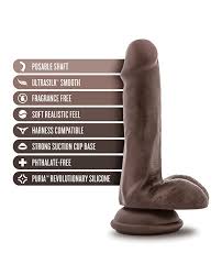 Dr.Skin Silicone  Dr. Daniel 6in Dildo Dark