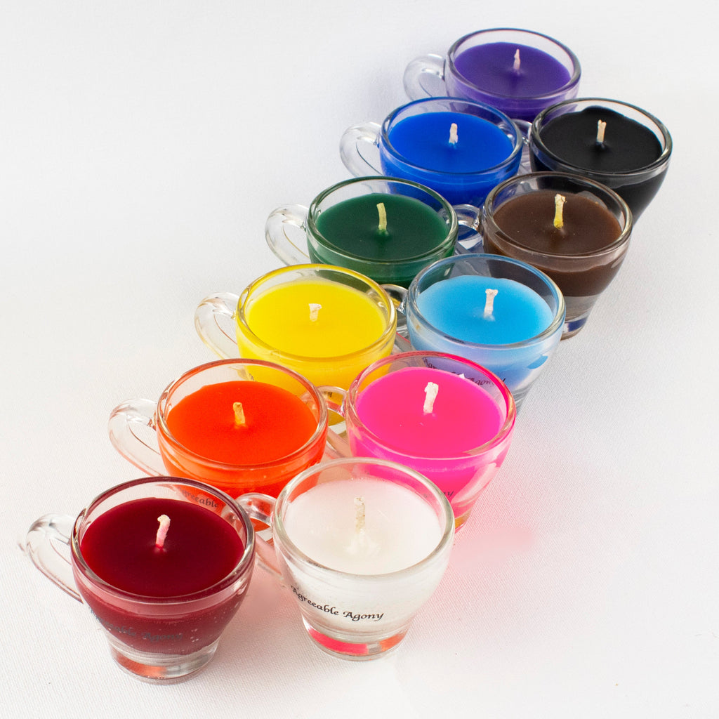 Teacup Wax Play Candle - Low Temp - Paraffin - Regular & Blacklight - mini