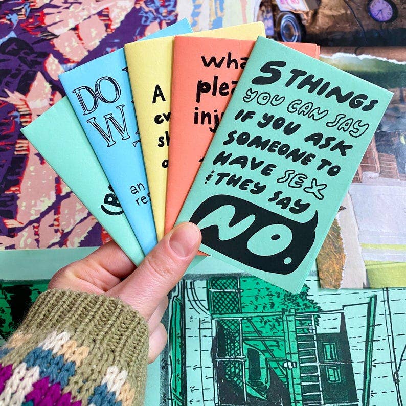 Pleasure & Desire Zine Bundle | Sex-positive feminist, sexual and reproductive sexuality erotic wellness boundaries zines