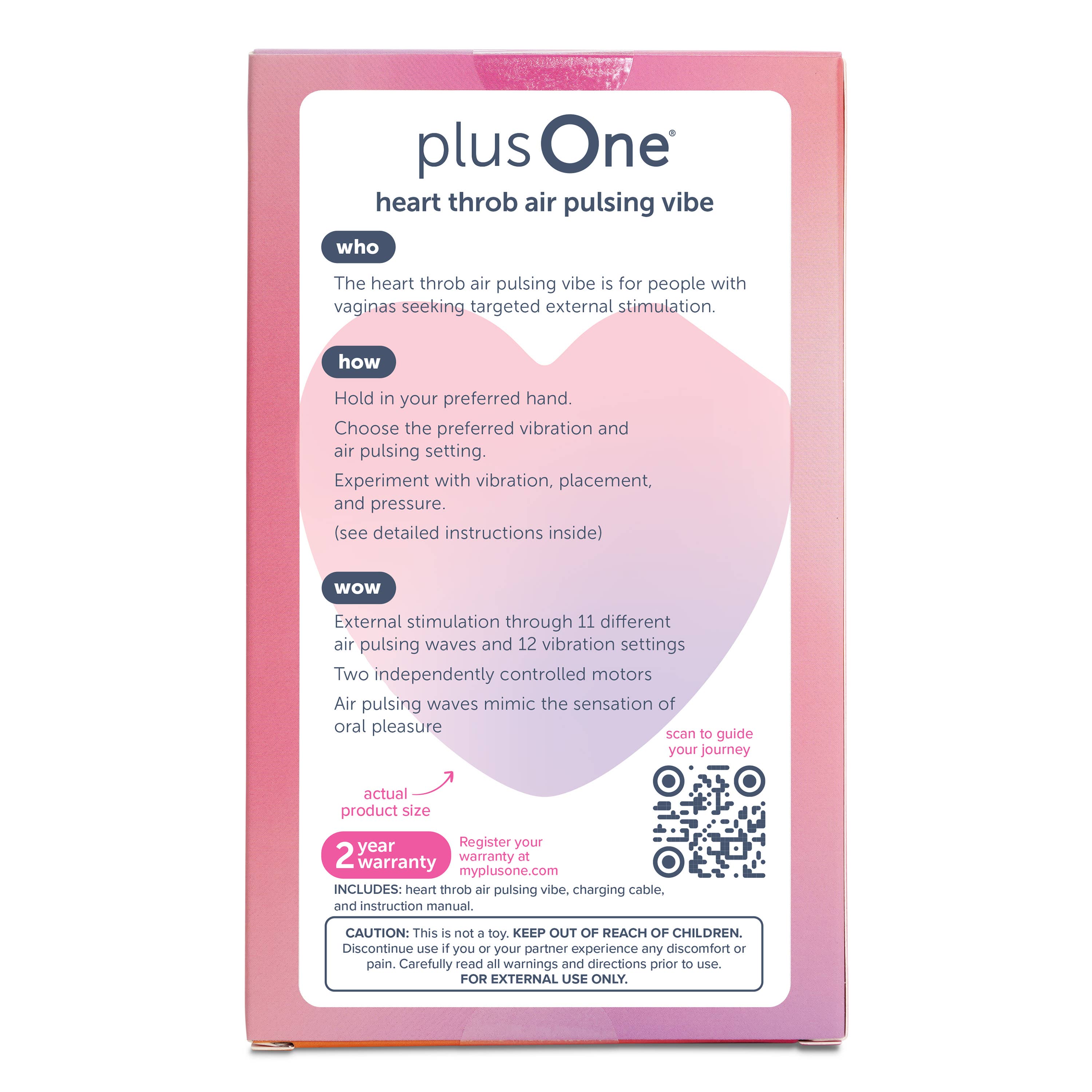 PlusOne® Heart Throb Air Pulsing Vibe