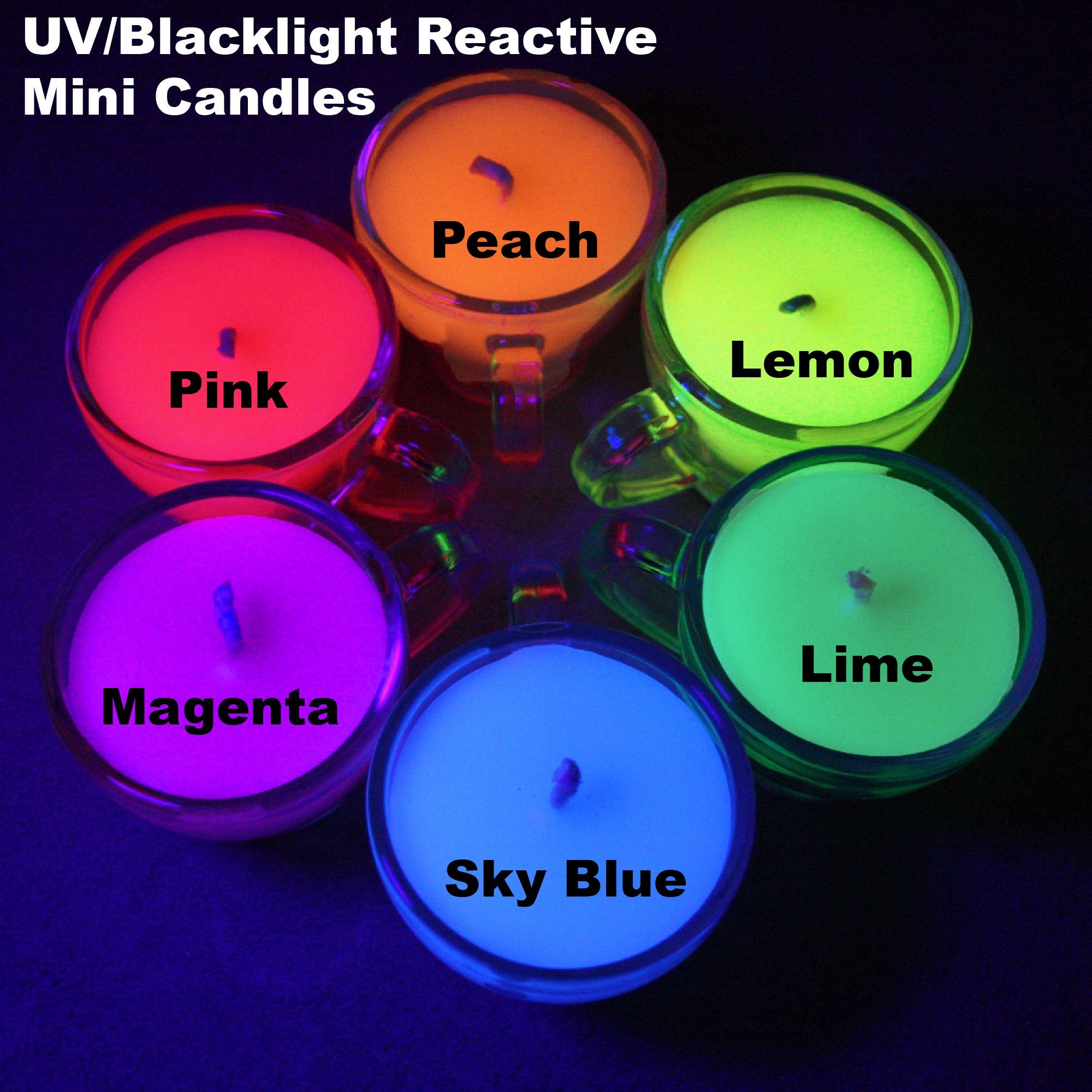 Teacup Wax Play Candle - Low Temp - Paraffin - Regular & Blacklight - mini